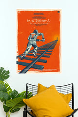 MS Dhoni The Untold Story Railway Track Vector Poster   (Cricket  Poster)