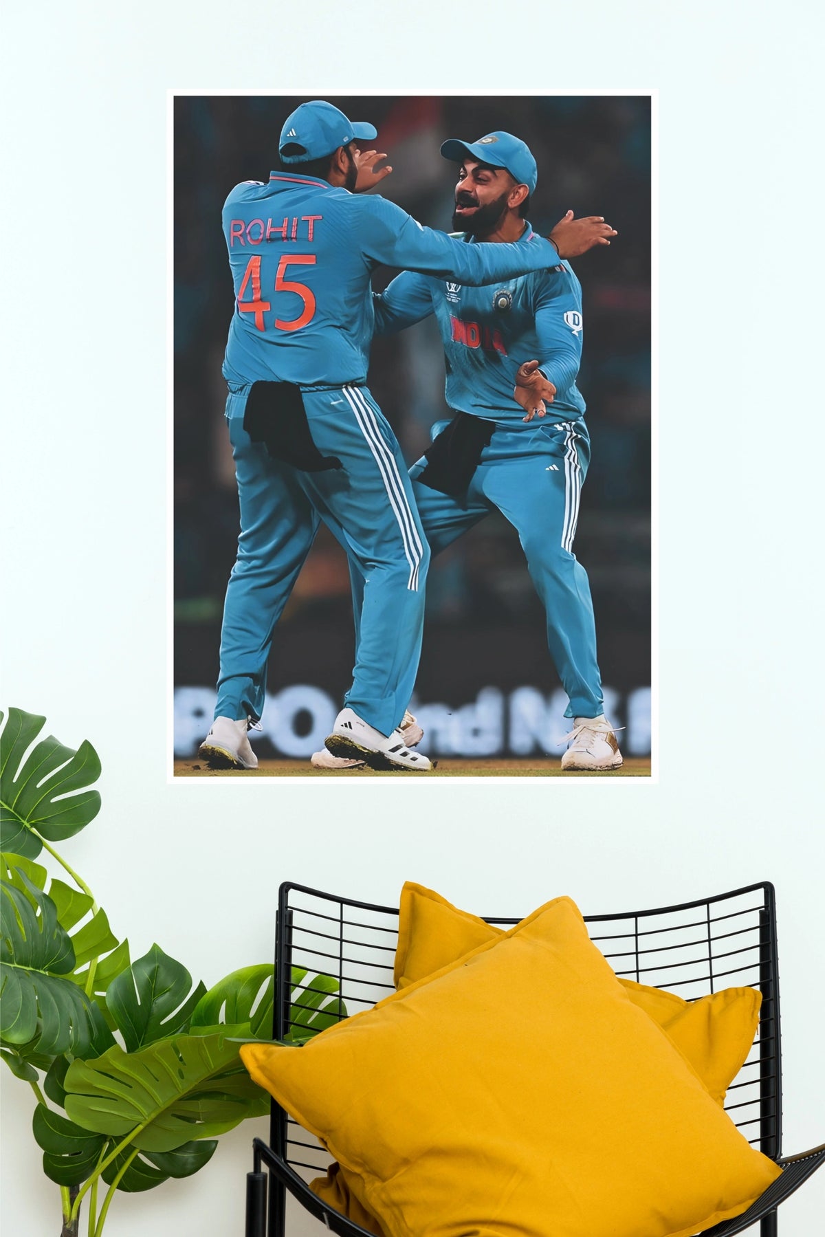 Rohit Sharma & Virat Kohli Hug Celebration Poster  (Cricket  Poster)