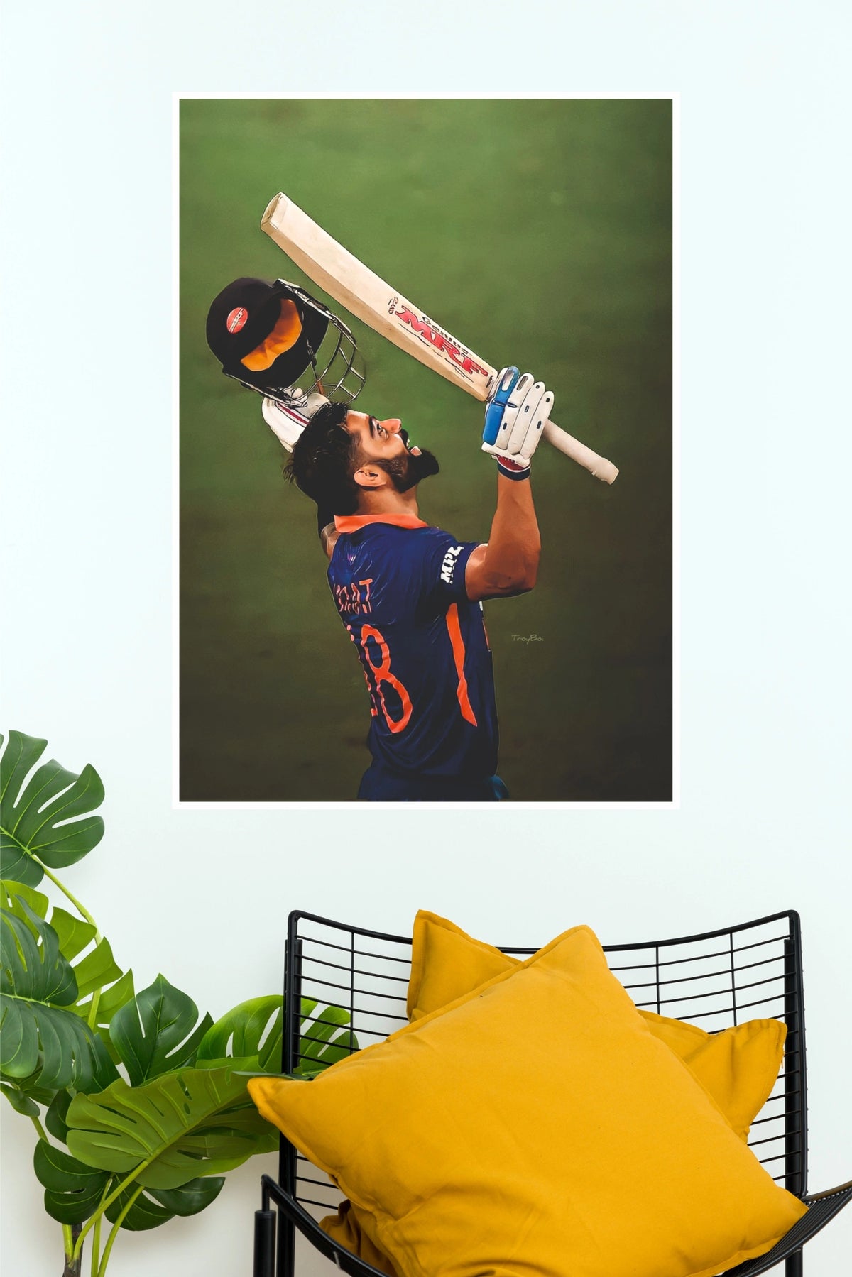 Virat Kohli Number 18 Century Celebration Poster  (Cricket  Posters)