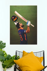 Virat Kohli Number 18 Century Celebration Poster  (Cricket  Posters)