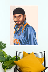 Harbhajan Singh Team India Off-Spin Legend Poster (Cricket  Posters)