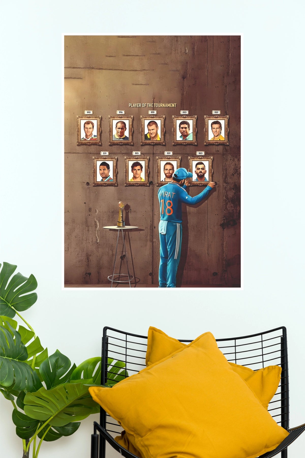 Virat Kohli Player of the Tournament Hall of Fame Poster  (Cricket  Posters)