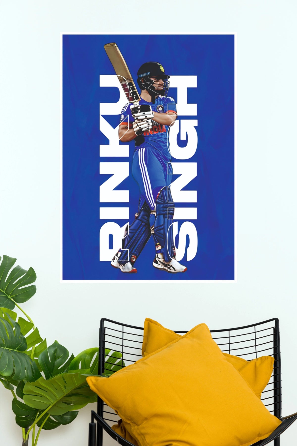 Rinku Singh Team India Finisher Typography Graphic Poster  (Cricket  Posters)