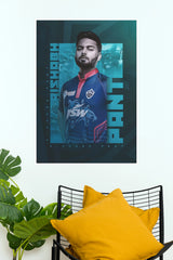Rishabh Pant Delhi Capitals Typography Graphic Poster (Cricket  Posters)