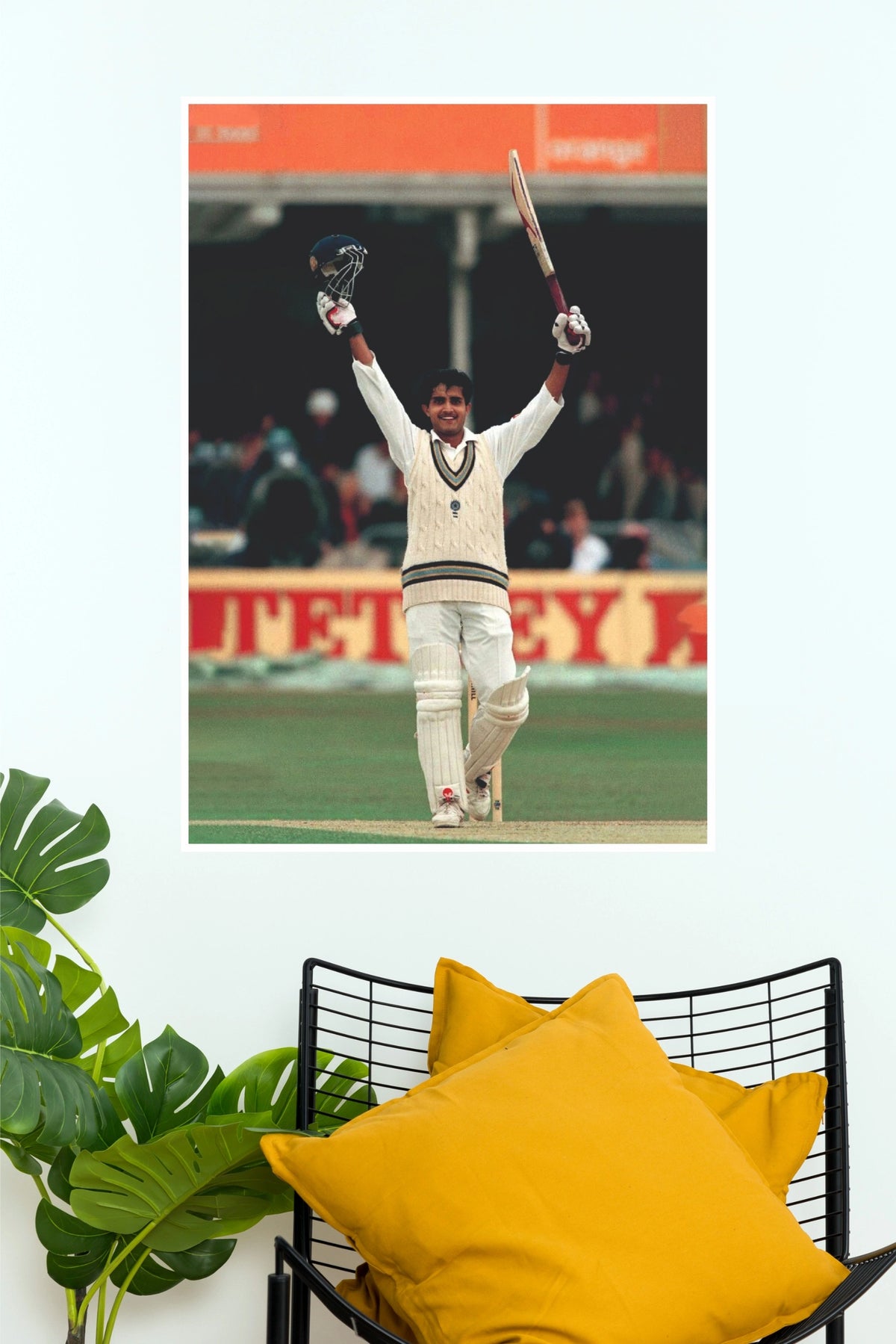 Sourav Ganguly Classic Test Century Celebration Photo Poster  (Cricket Posters)