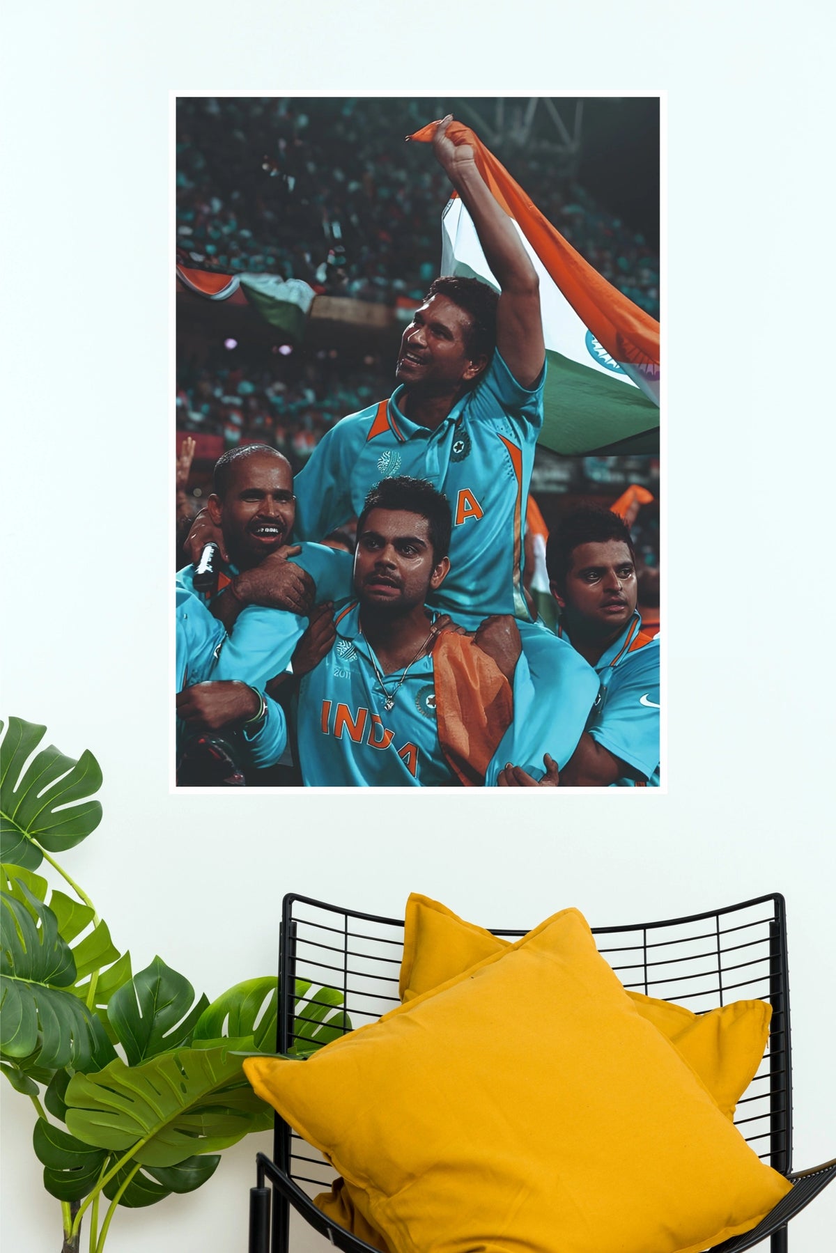 Sachin Tendulkar Stadium Storm World Cup Victory Photo Poster  (Cricket Posters)
