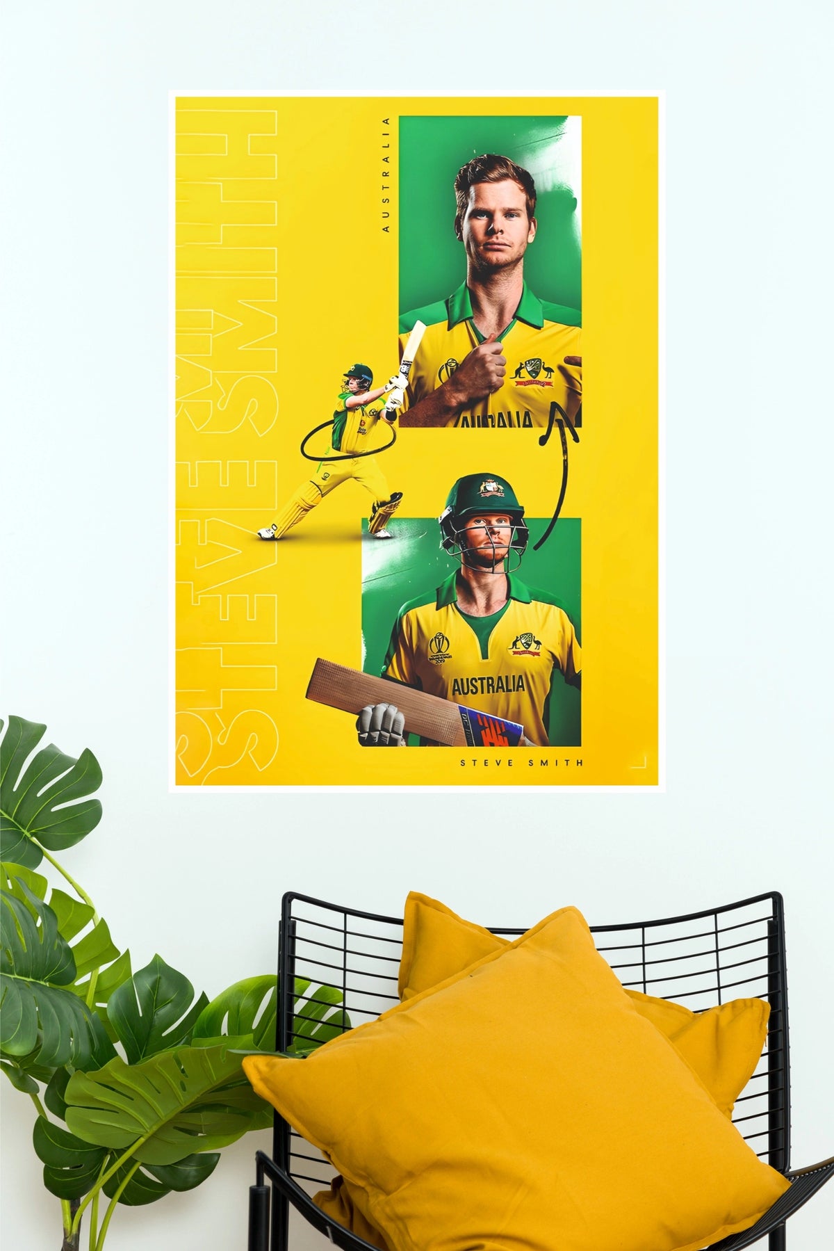 Steve Smith Australia Cricket Paper Poster   (Cricket Posters)