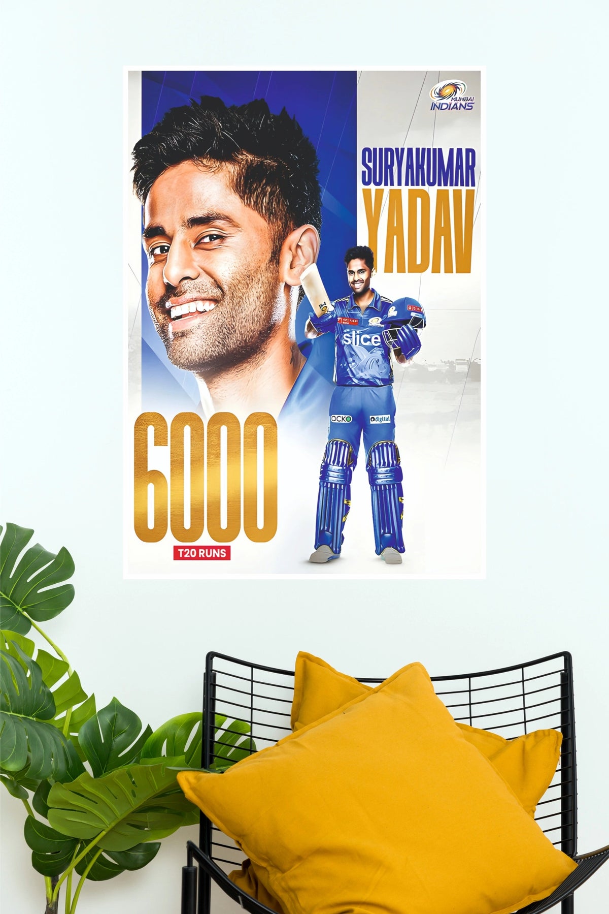Suryakumar Yadav Mumbai Indians Poster  (Cricket  Posters)