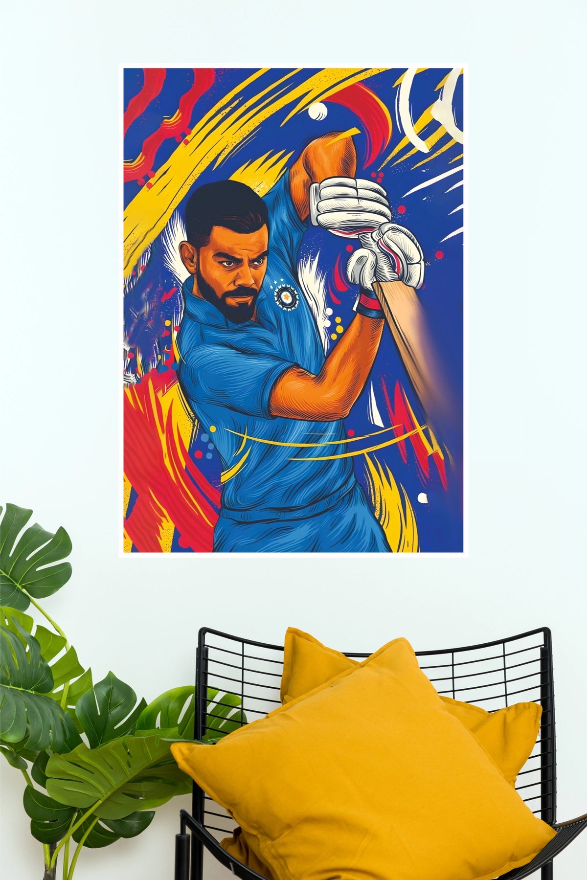 Virat Kohli The Run Machine Poster   (Cricket  Posters)