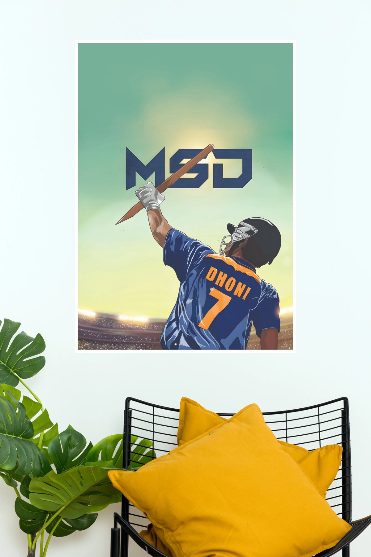 MS Dhoni MSD Number 7 Poster   (Cricket  Posters)
