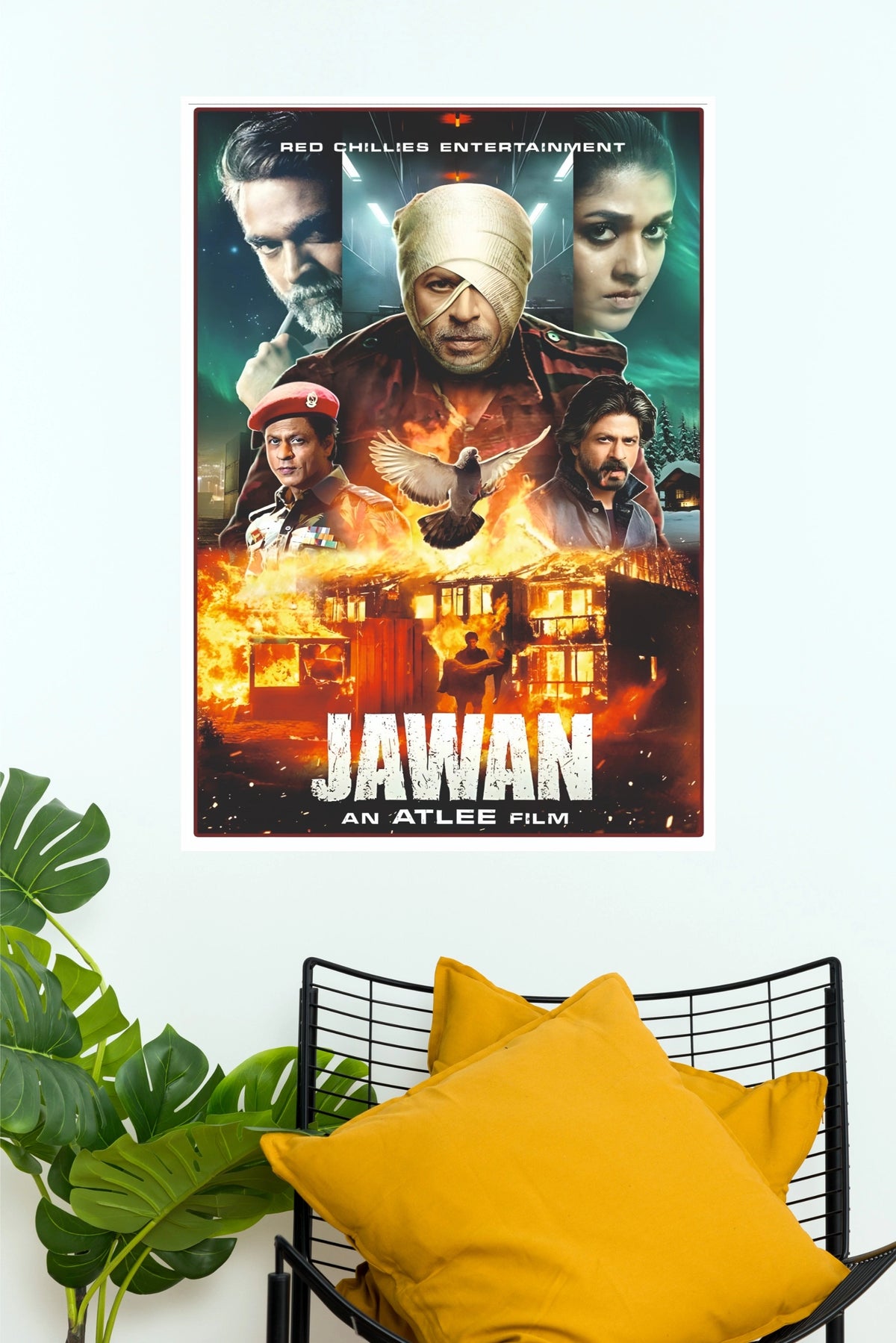 Jawan Firestorm – Bollywood Action Thriller Movie Wall Poster  (Bollywood Poster)