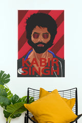Kabir Singh Illustrated Bollywood Wall Poster | The Poster Velley   (Bollywood Poster)