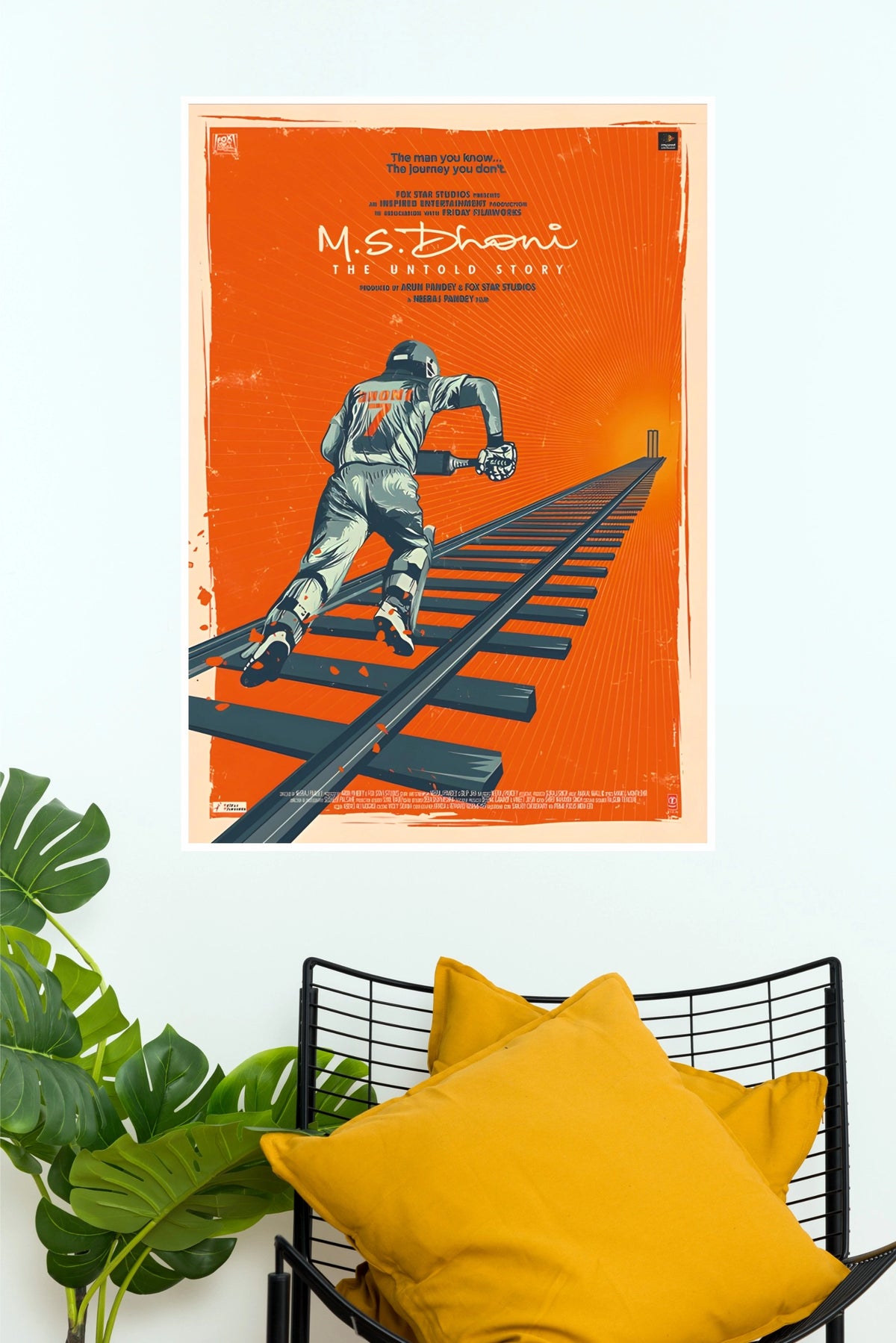 M.S. Dhoni: The Untold Story – Inspirational Cricket Journey Wall Poster (Bollywood Poster)