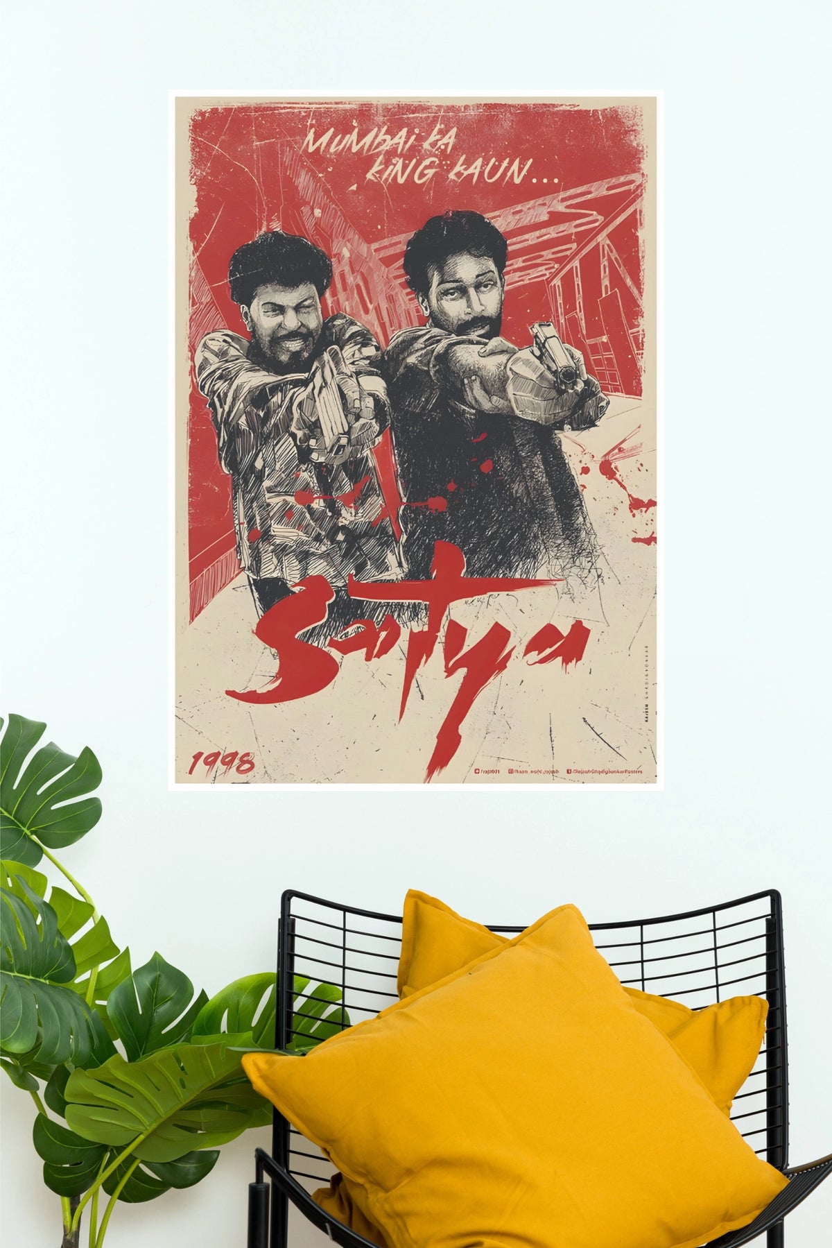 Satya – Mumbai Ka King Kaun Classic Bollywood Crime Wall Poster  (Bollywood Poster)