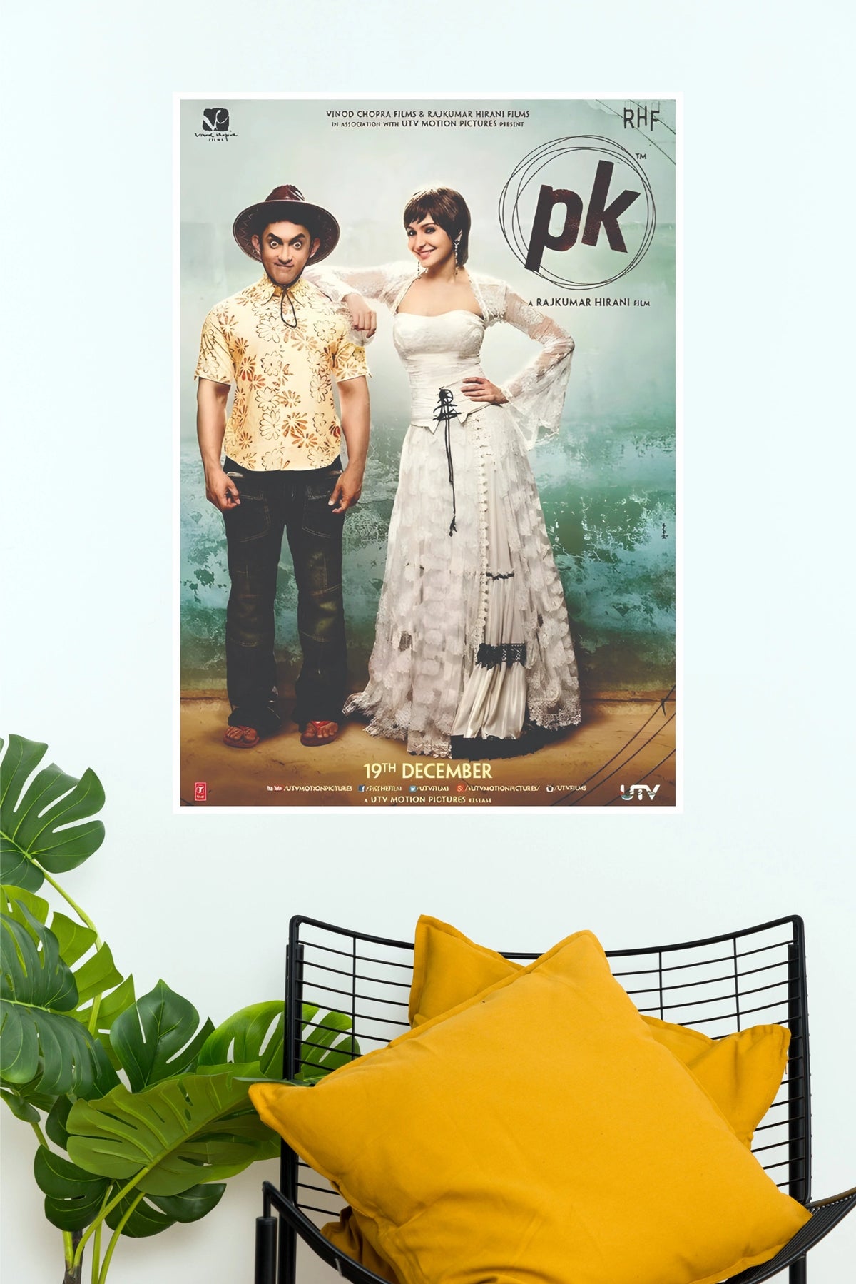 PK – Bollywood Comedy Drama Couple Movie Wall Poster  (Bollywood Poster)