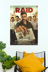 Raid – Bollywood Crime Thriller Movie Wall Poster  (Bollywood Poster)