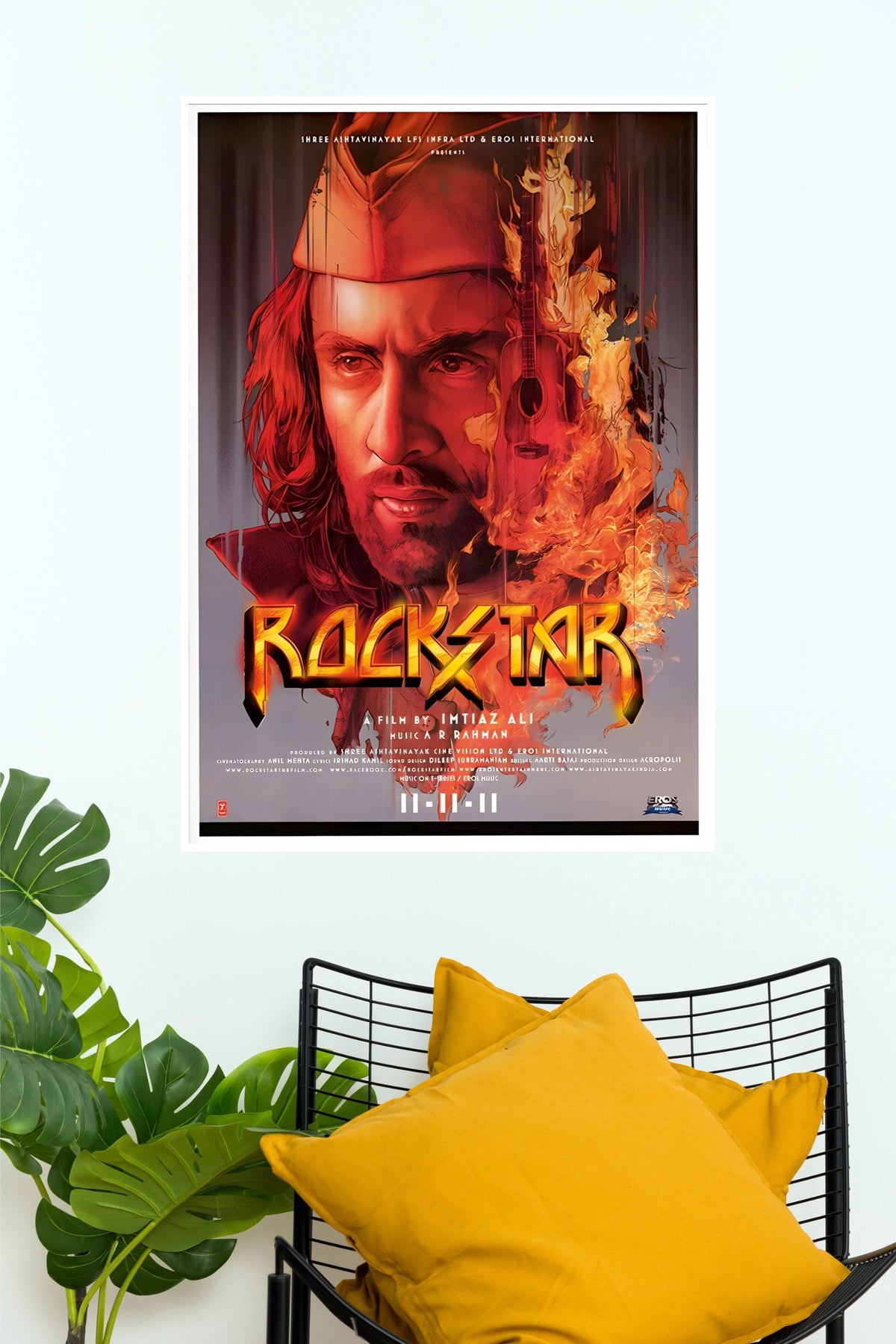 Rockstar – Fiery Bollywood Musical Drama Wall Poster (Bollywood Poster)