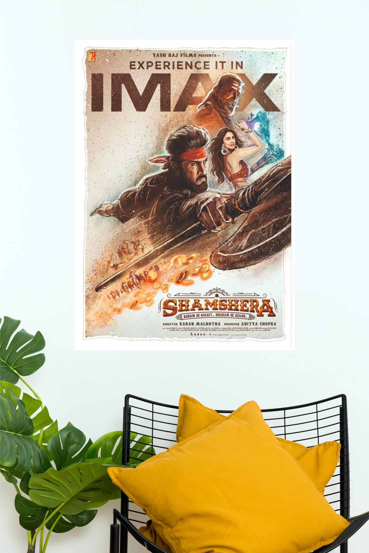 Shamshera Movie Poster | Ranbir Kapoor Action Bollywood Wall Art  (Bollywood Poster)