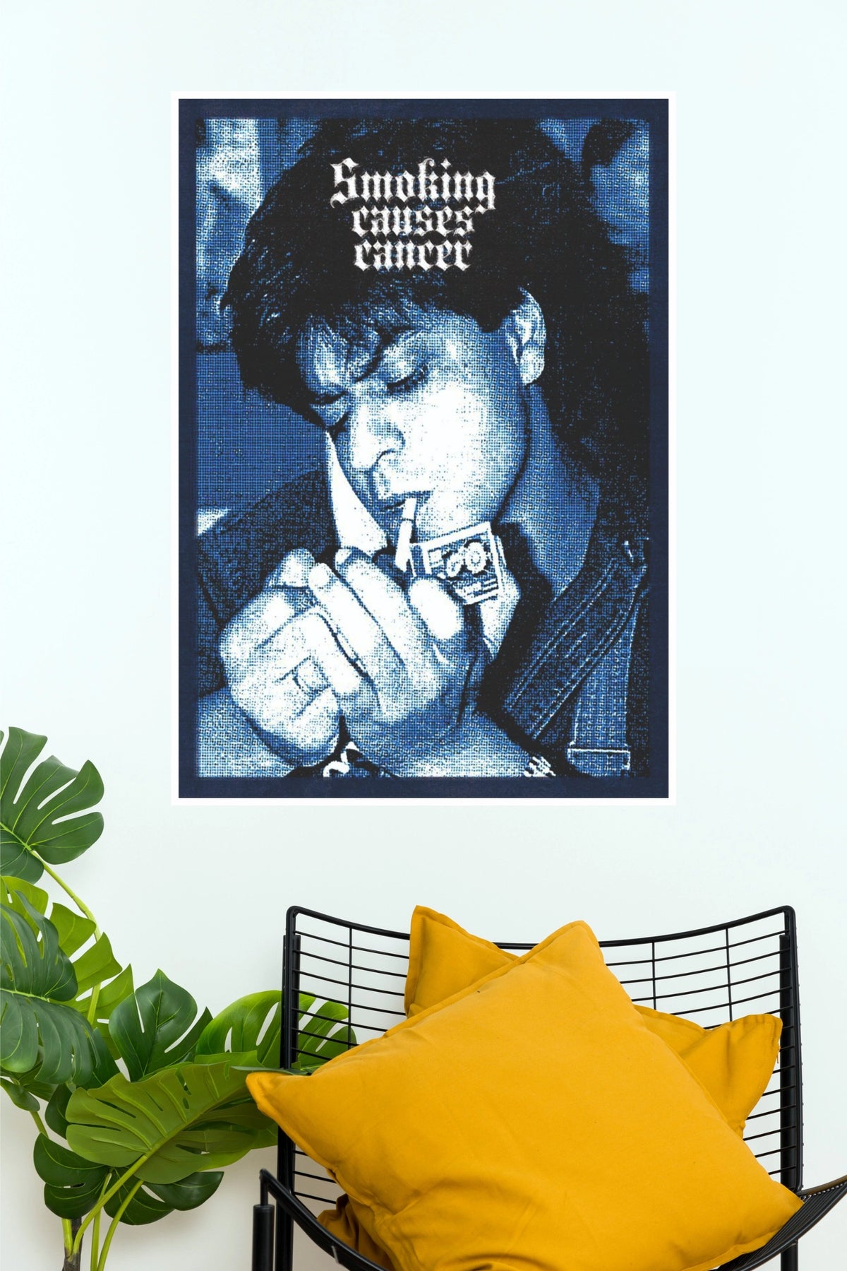 Shah Rukh Khan Artistic Poster | Black & Blue Bollywood Celebrity Wall Art  (Bollywood Poster)