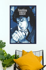 Shah Rukh Khan Artistic Poster | Black & Blue Bollywood Celebrity Wall Art  (Bollywood Poster)