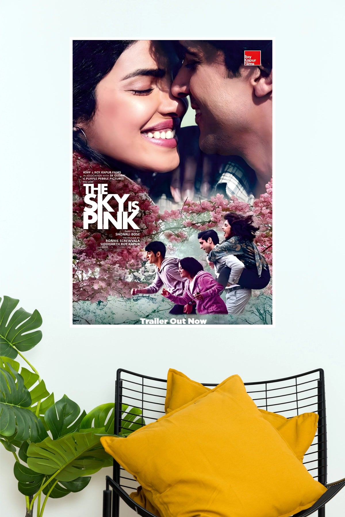 The Sky Is Pink Movie Poster | Romantic Bollywood Couple Wall Art for Home & Bedroom Decor  (Bollywood Poster)