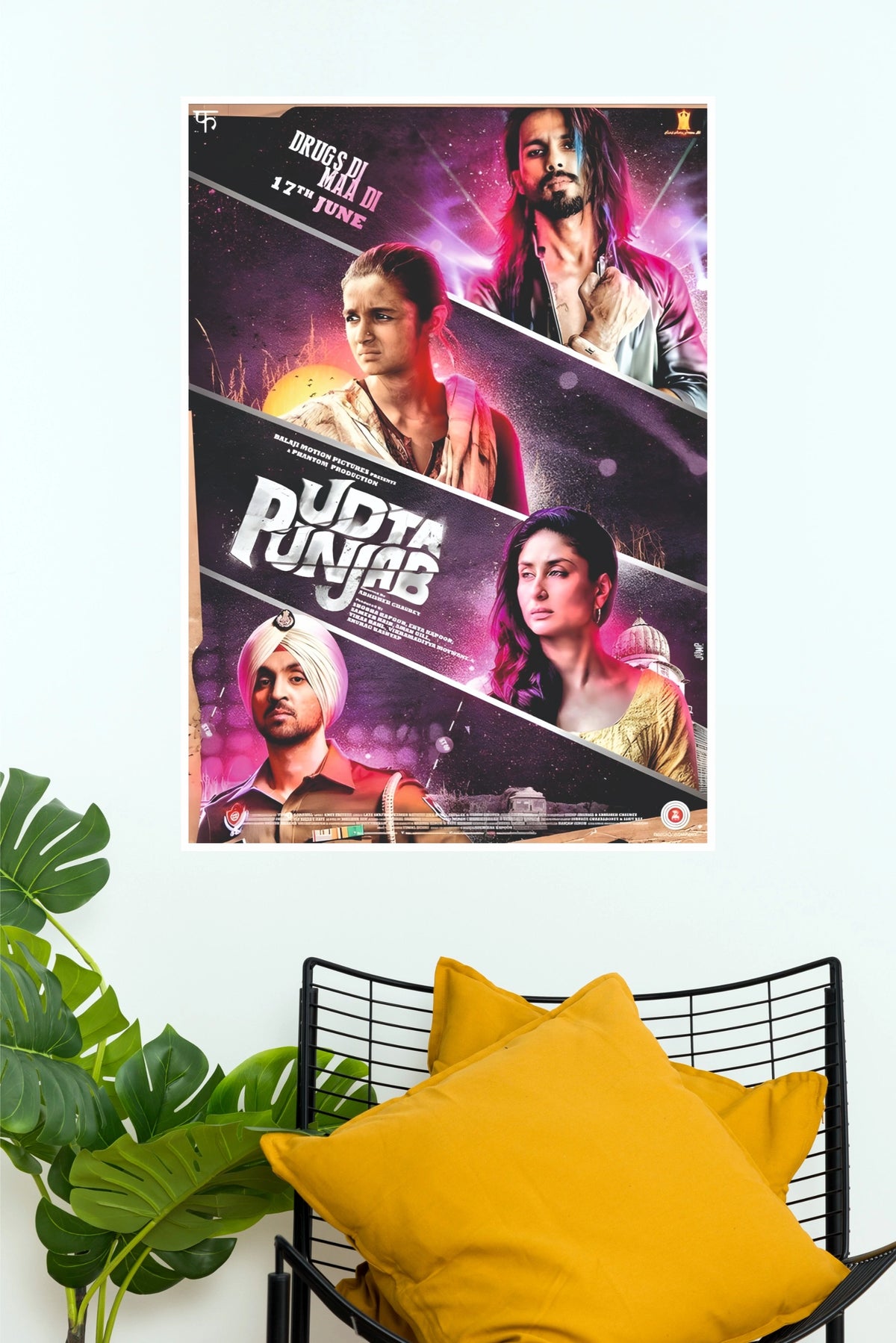 Udta Punjab – Bollywood Crime Drama Movie Wall Poster  (Bollywood Poster)