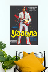 Yaarana – Retro Bollywood Musical Drama Wall Poster   (Bollywood Poster)