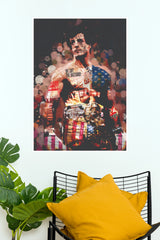 Champion Boxer – Vintage Newspaper Collage Sports Wall Poster  (Hollywood Poster)
