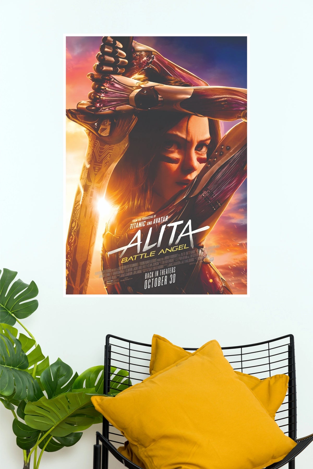 Alita Battle Angel Movie Poster | Futuristic Sci-Fi Action Wall Art for Gaming Room & Home Decor (Hollywood Poster)