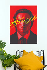 American Psycho Minimalist Red Poster | Patrick Bateman Aesthetic Wall Art  (Hollywood Poster)