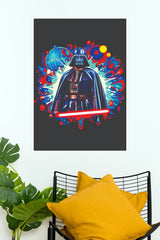 Darth Vader Star Wars Colorful Pop Art Poster | Galactic Warrior Wall Art  (Hollywood Poster)