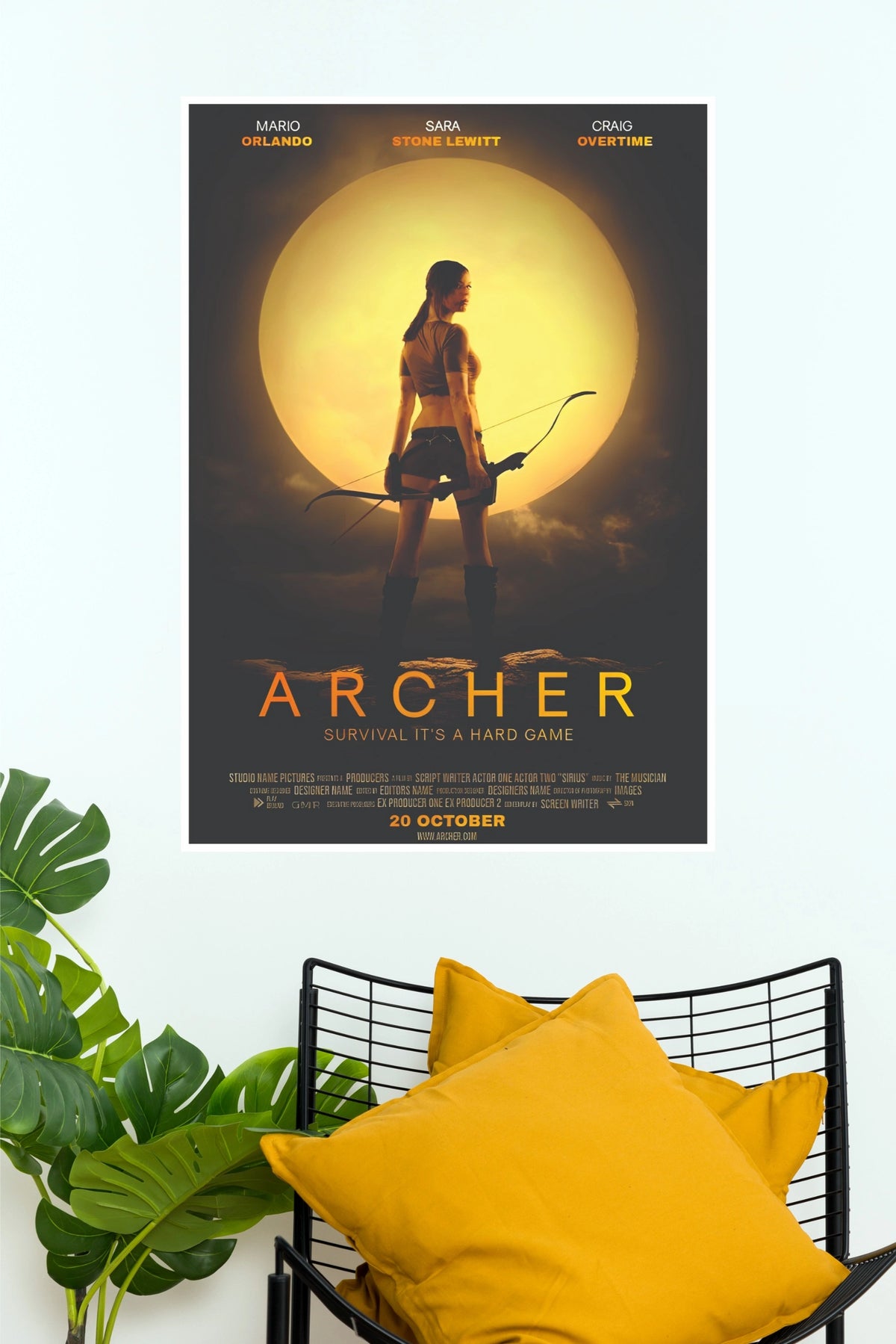 Archer Movie Poster | Survival Action Movie Wall Art (Hollywood Poster)