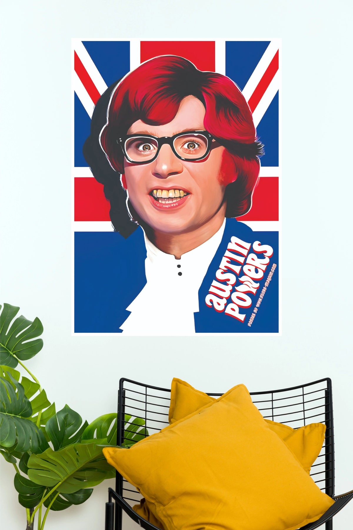 Austin Powers Retro Movie Poster | Vintage Comedy Wall Art | Pop Culture Poster (Hollywood  Poster)