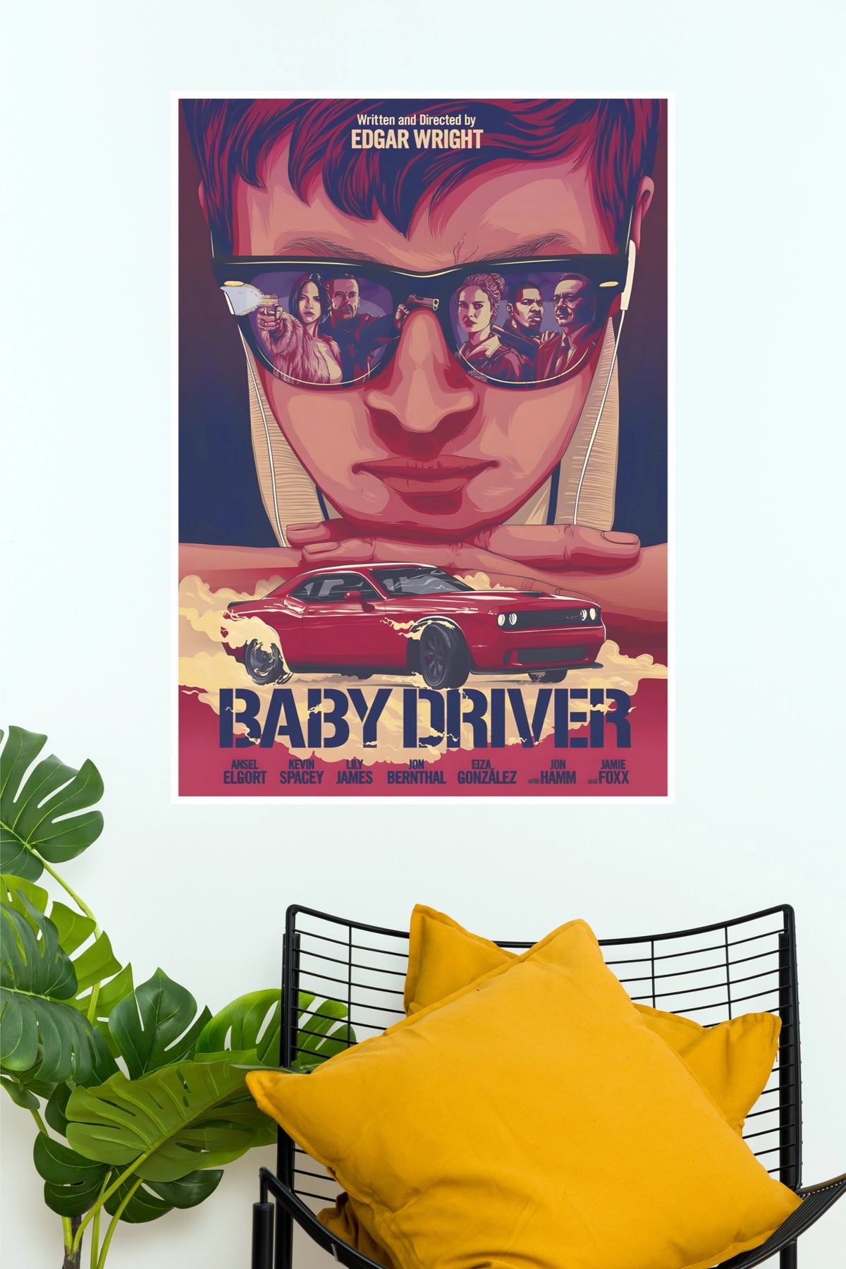 Baby Driver Movie Poster | Stylish Hollywood Action Car Wall Art  (Hollywood  Poster)