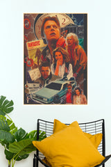 Back to the Future Movie Poster | Retro Sci-F i Time Travel Wall Art  ( Hollywood  Poster)