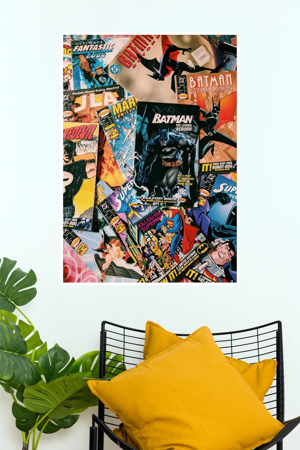 Batman The Legend Reborn Comic Poster | Vintage DC Comics Wall Art | Paper Poster (Hollywood  Poster)
