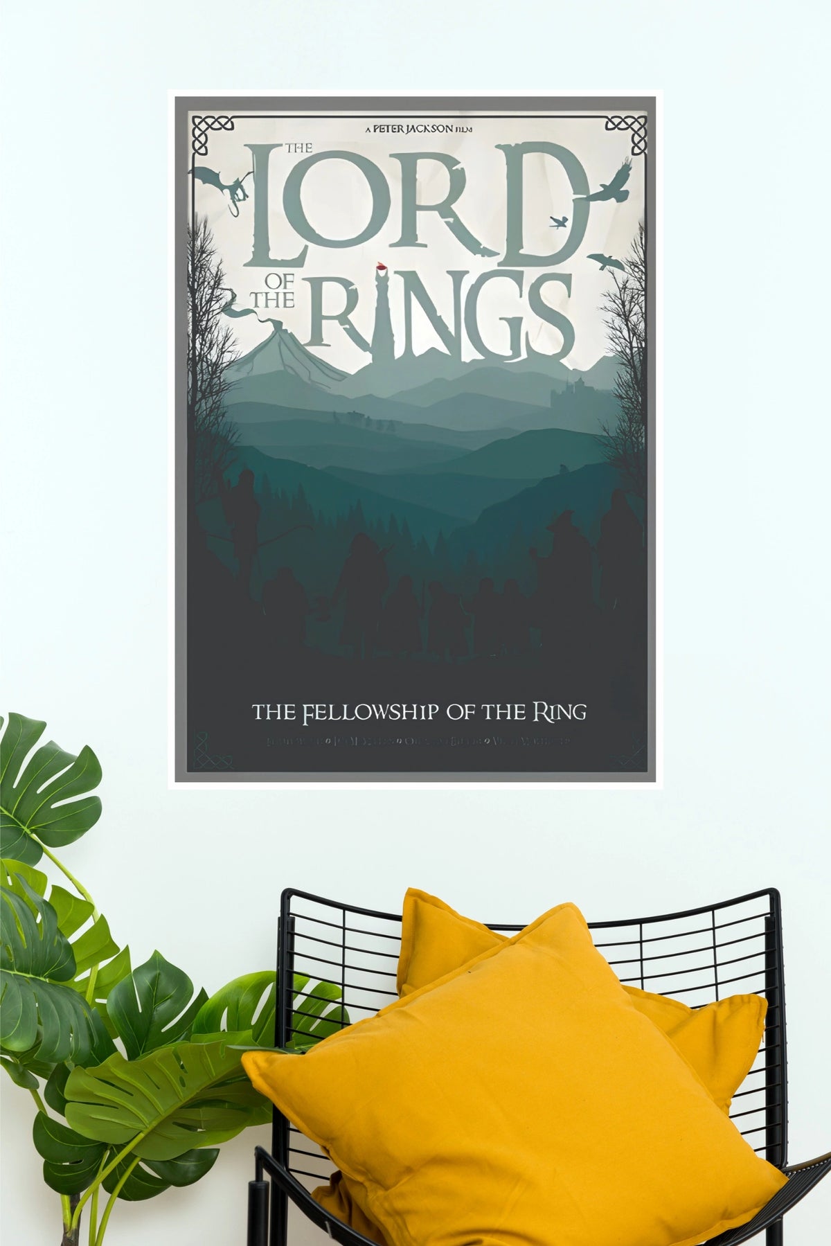 The Lord of the Rings – Fellowship of the Ring Minimalist Fantasy Wall Poster | Poster Velley  (Hollywood  Poster)