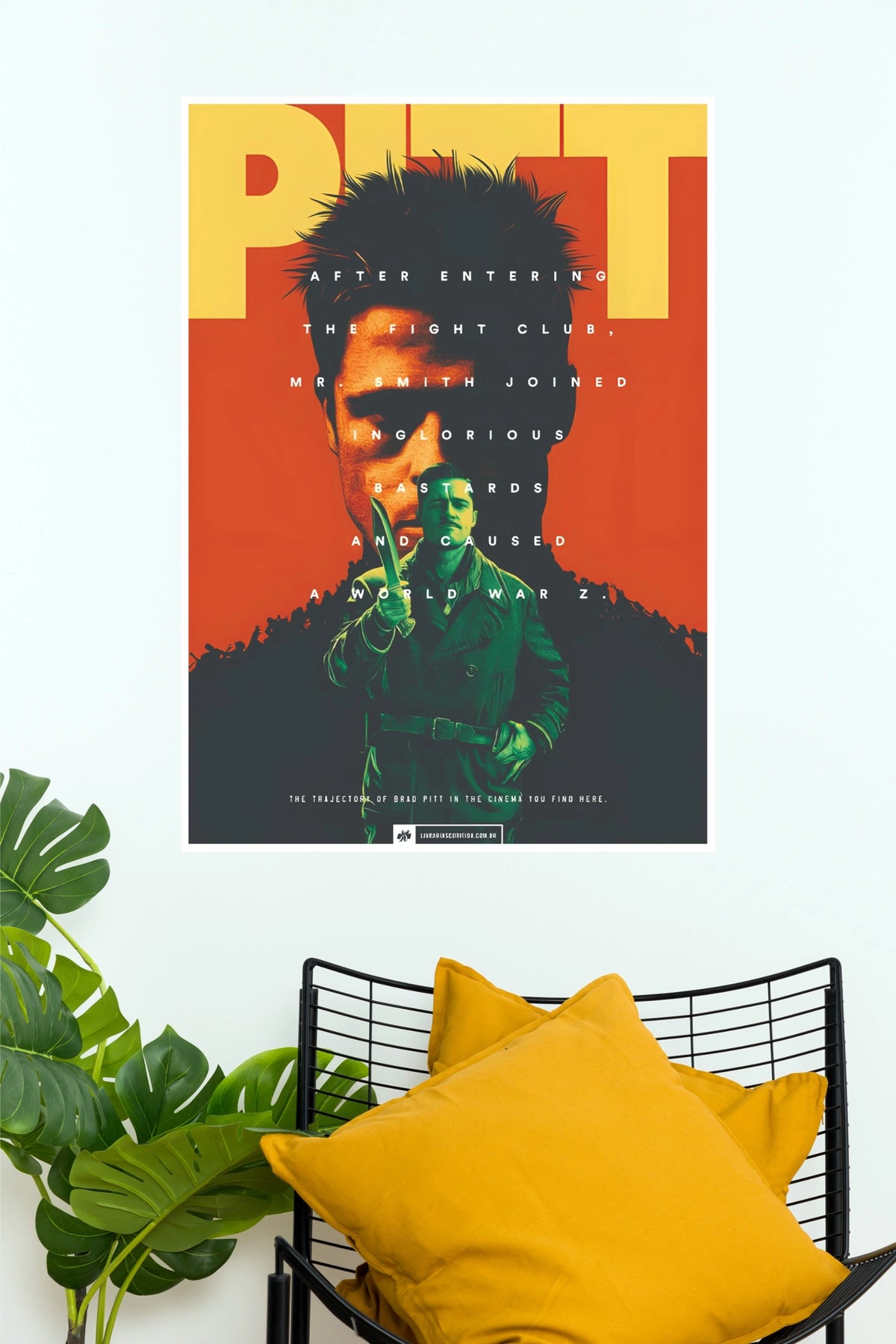 Brad Pitt Inglourious Basterds Vintage Movie Wall Poster | Poster Velley (Hollywood  Poster)