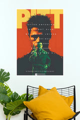 Brad Pitt Inglourious Basterds Vintage Movie Wall Poster | Poster Velley (Hollywood  Poster)