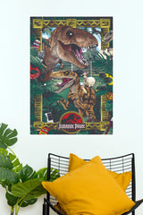 Jurassic Park Dinosaur Vintage Wall Poster – T-Rex Jungle Adventure Canvas Art(Hollywood  Poster)