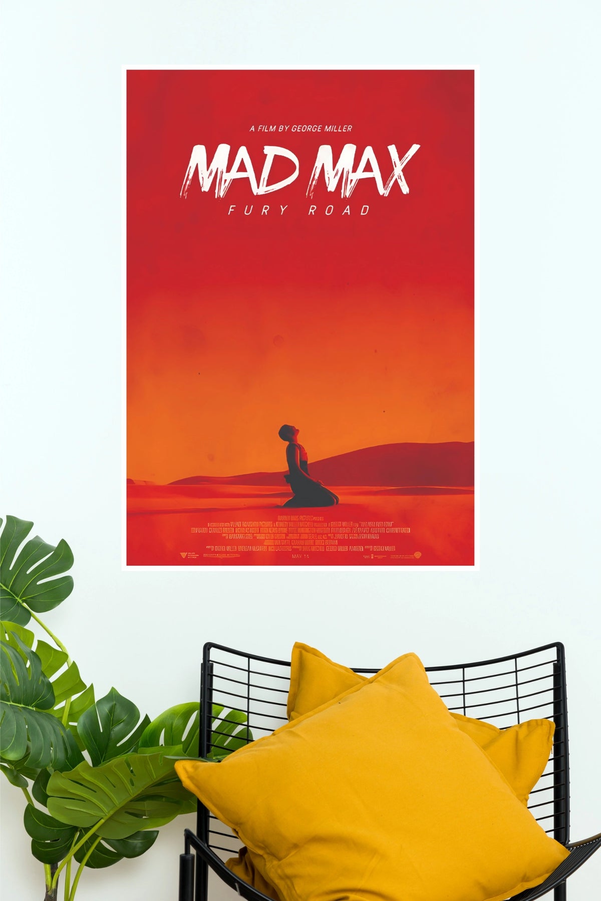 Mad Max Fury Road Minimalist Movie Wall Poster – Red Desert Vintage Canvas Art(Hollywood Poster)
