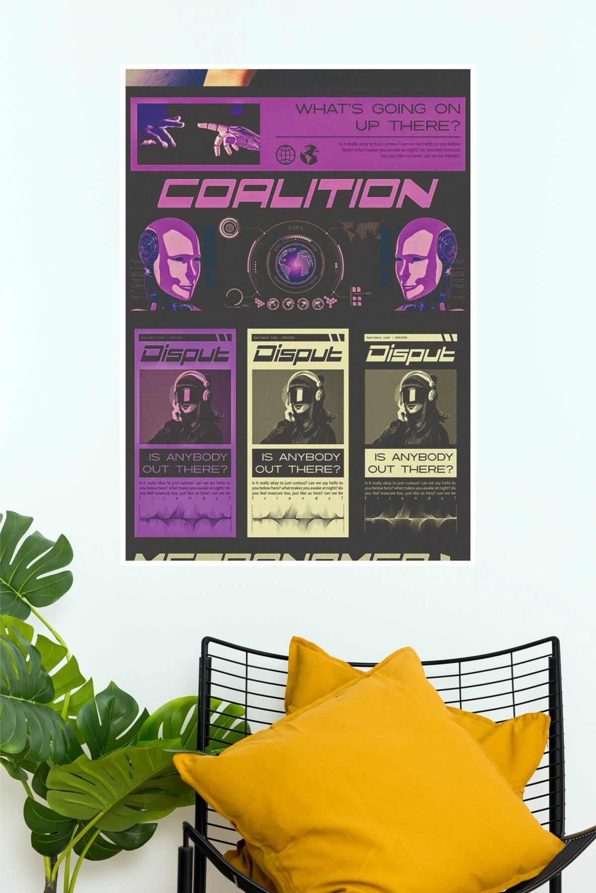 Coalition Sci-Fi Cyberpunk Poster – Futuristic AI & Technology Wall Art | Poster Velley(Hollywood Poster)