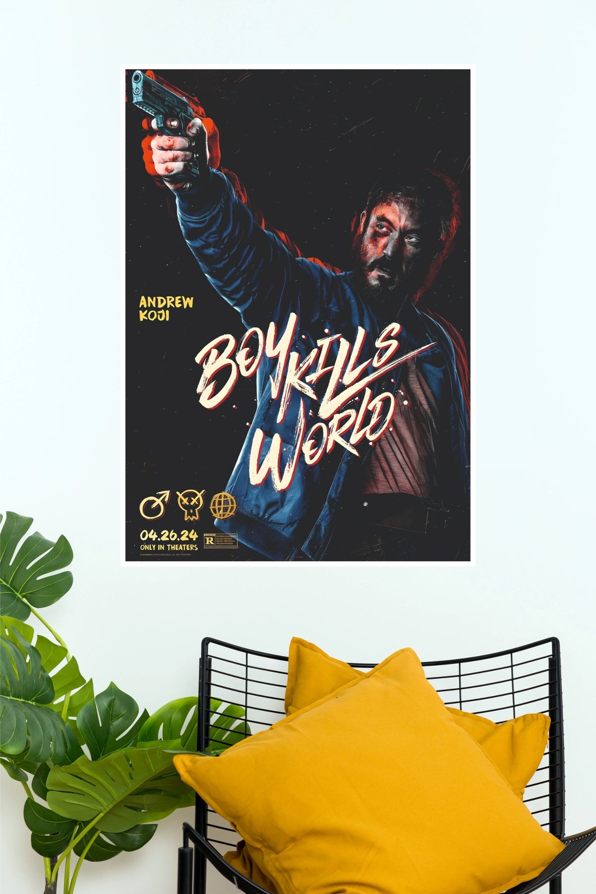Boy Kills World Movie Poster – Andrew Koji Action Thriller Wall Art (Hollywood Poster)