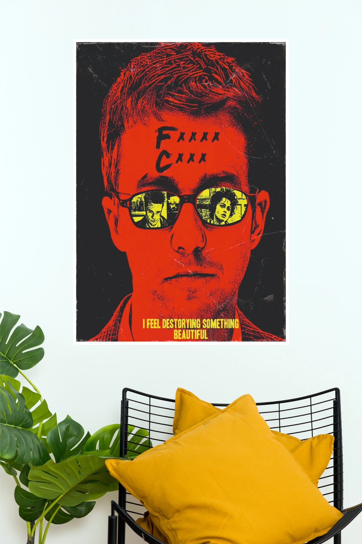 Fight Club Retro Movie Poster – David Fincher Cult Classic Wall Art   (Hollywood Poster)