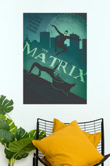 The Matrix Retro Movie Poster – Neo Cyberpunk Sci-Fi Wall Art (Hollywood Poster)