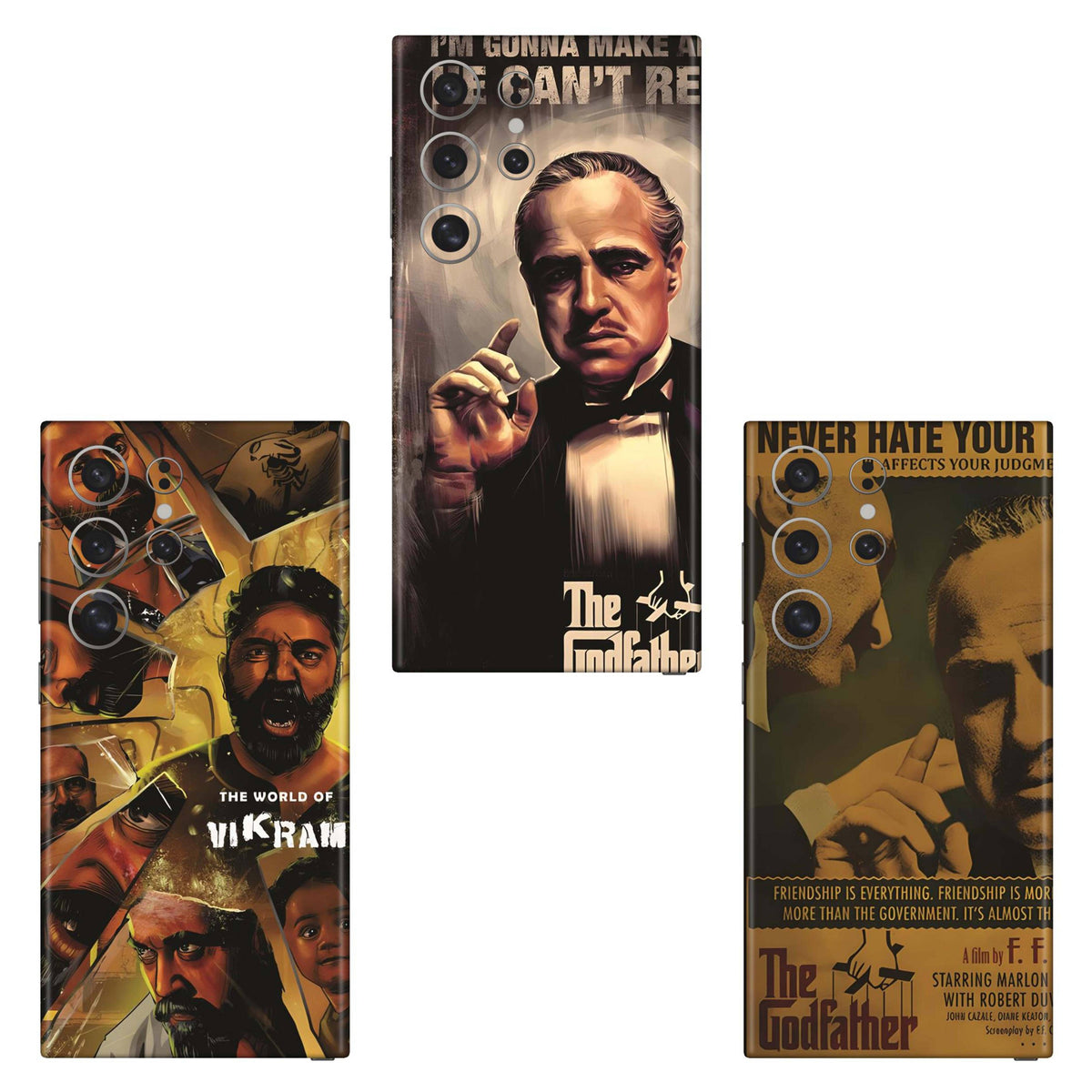 Combo 124 Mobile Skin Pack Of 3 Combo