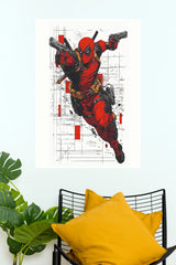 Deadpool Action Comic Poster | Superhero Wall Art (Hollywood   Poster)