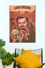 Django Unchained Vintage Western Illustration Poster – Movie Wall Art Digital Print(Hollywood Poster)