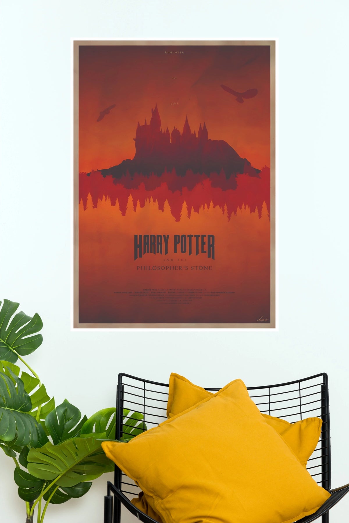 Harry Potter Philosopher's Stone Minimalist Movie Poster | Magical Hogwarts Wall Art (Hollywood Poster)