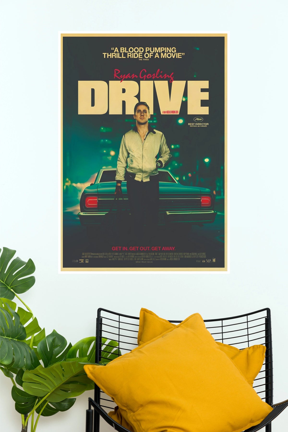 Drive Ryan Gosling Movie Poster – Vintage Cinematic Wall Art(Hollywood Poster)